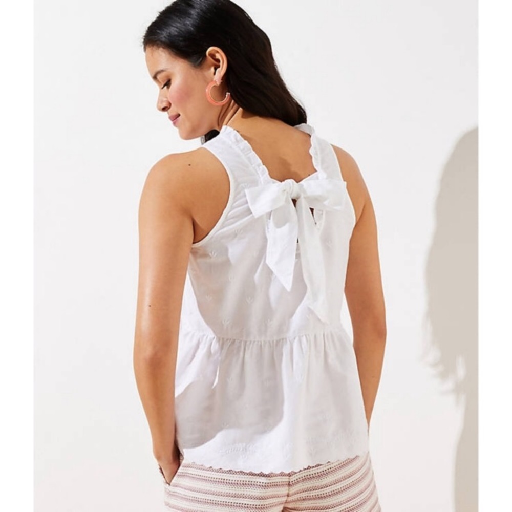 Loft Cotton peplum tank - Picture 3 of 6